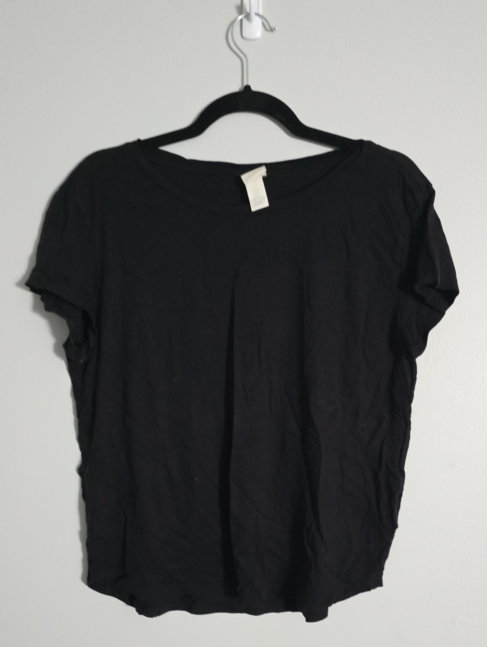 H&M Black Short Sleeve Crew Neck Tee